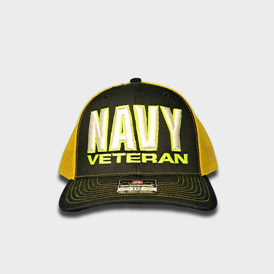 Navy Veteran 3D Embroidery Hat