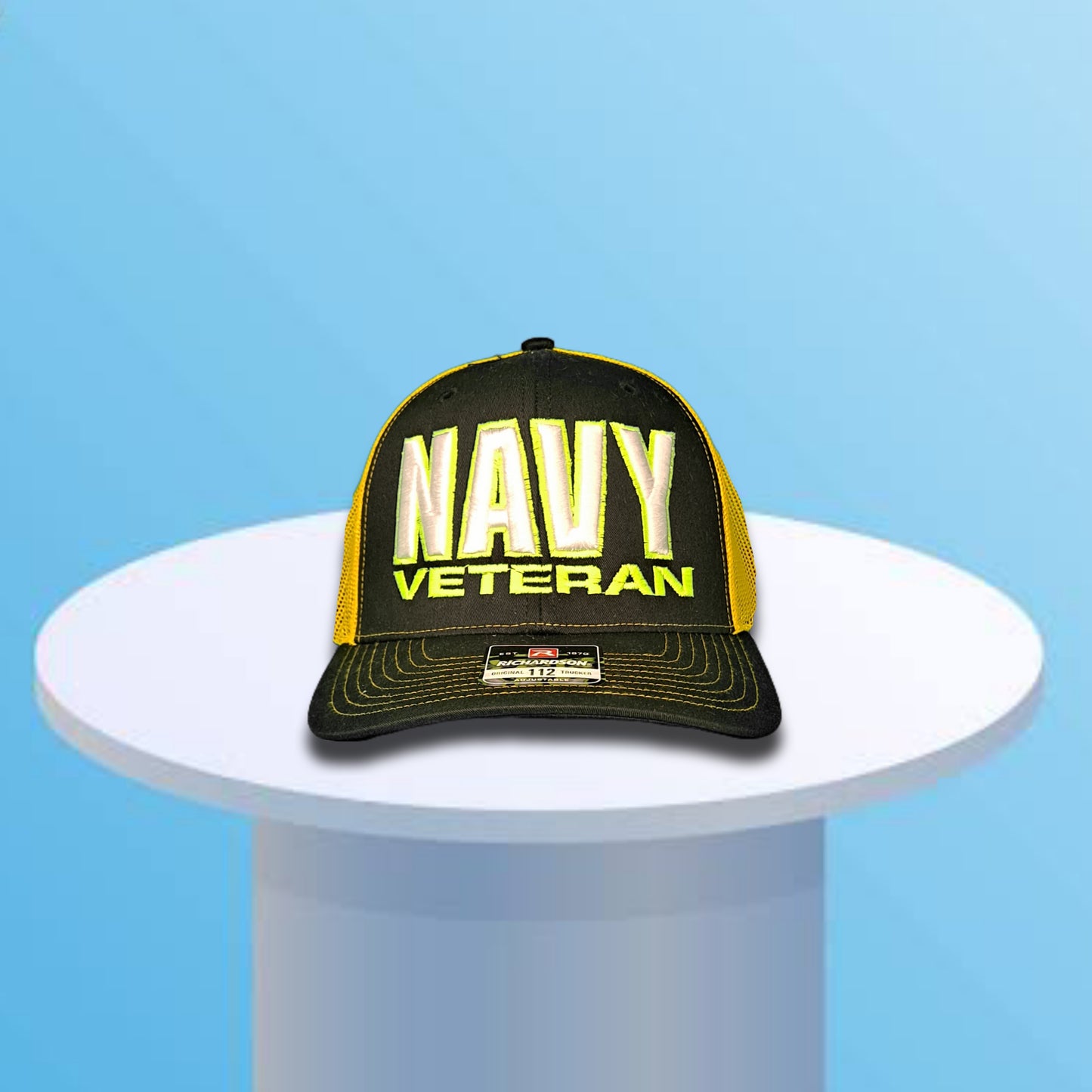 Navy Veteran 3D Embroidery Hat